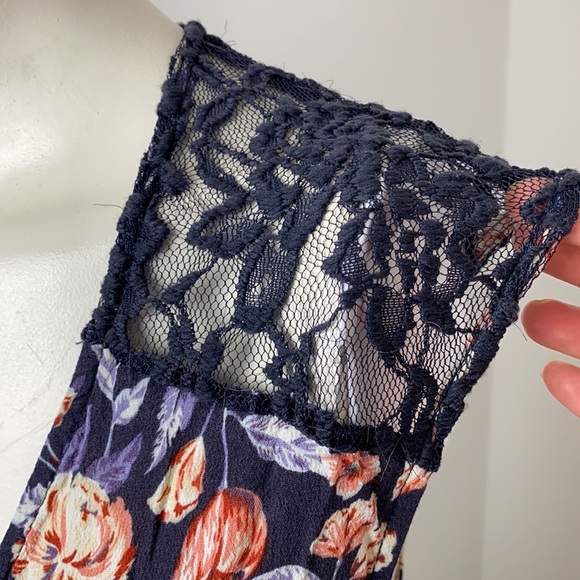 F21 Purple Multi-Floral Print Mini Romper Sz S - Picture 8 of 16